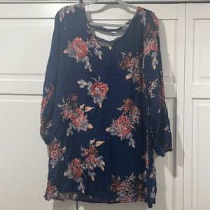 Xhilaration plus size women’s dress with floor detail and open arm